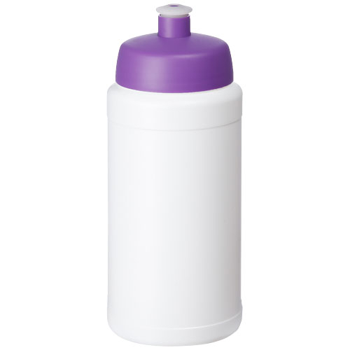 Bouteille 500ml publicitaire avec bouchon sport Baseline® Blanc et Violet
